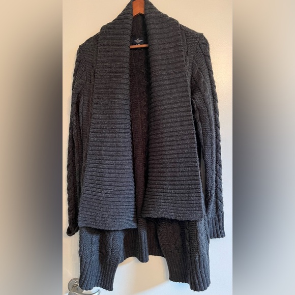 Oversized Long Open Knit Cardigan - Picture 1 of 6